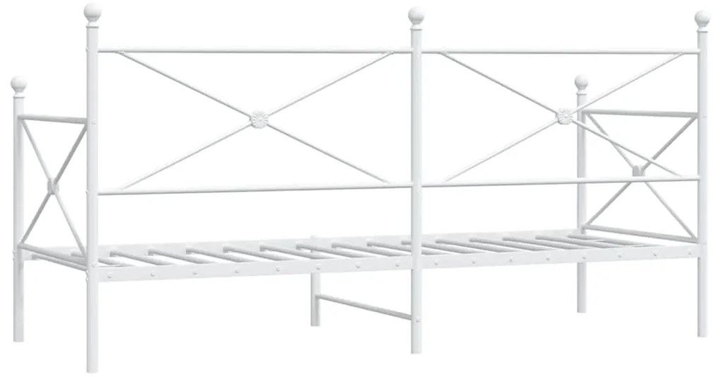 fehér acél kanapéágy matrac nélkül 75 x 190 cm