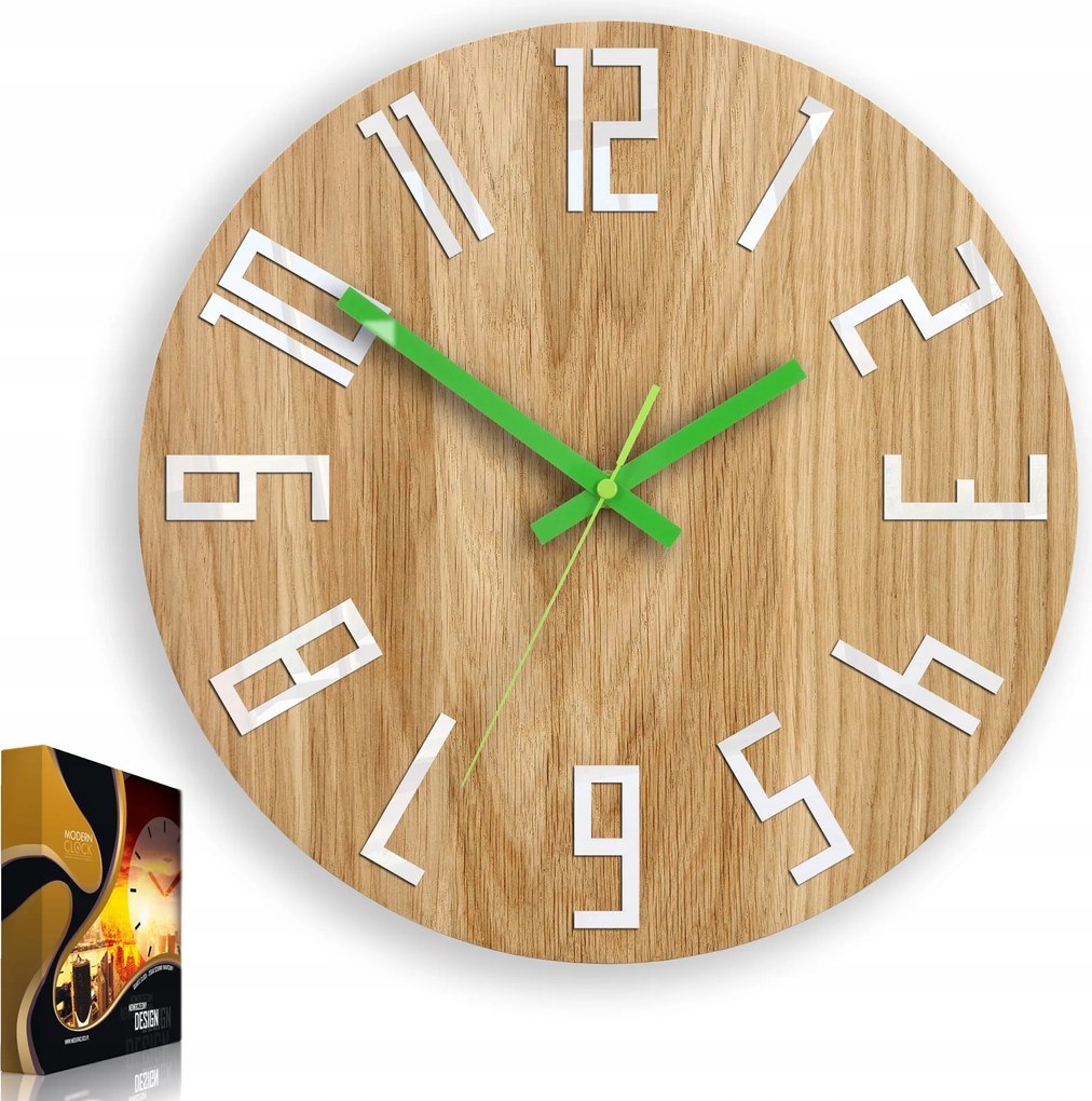 Falióra Fa Slim Zöld Újdonság Egyedi