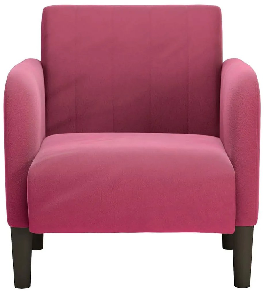 bordó bársony kanapészék karfával 54 cm