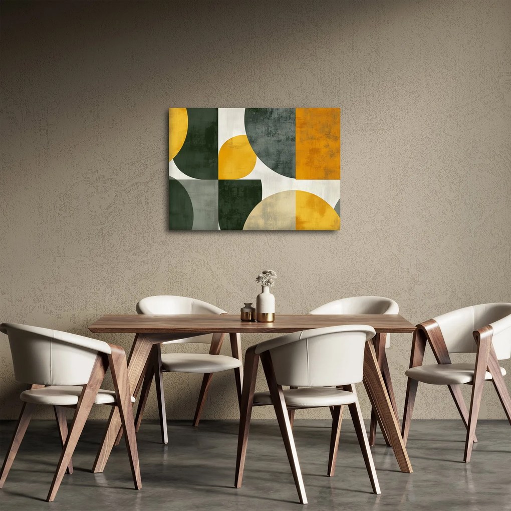 Kép - Olívazöld absztrakció (70x50 cm)