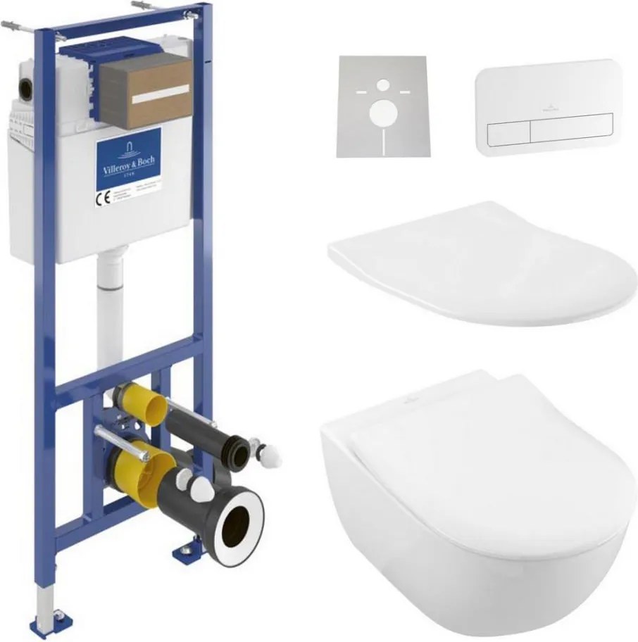 Függesztett WC + SUBWAY WC-ülőke + nyomólap + beépíthető szerelőmodul + rögzítő alátét