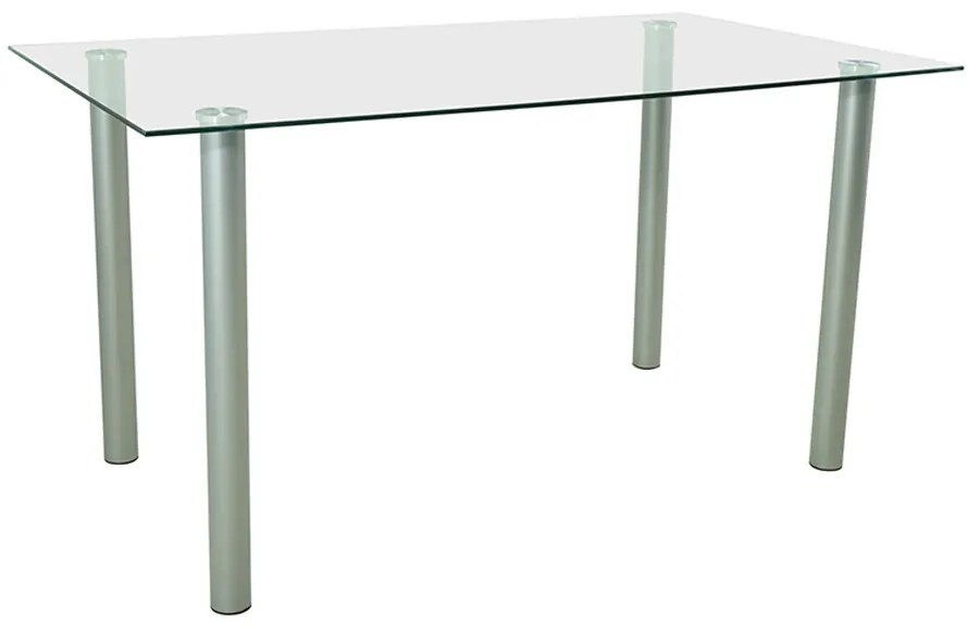 Berna 140 cm szögletes üveg étkezőasztal