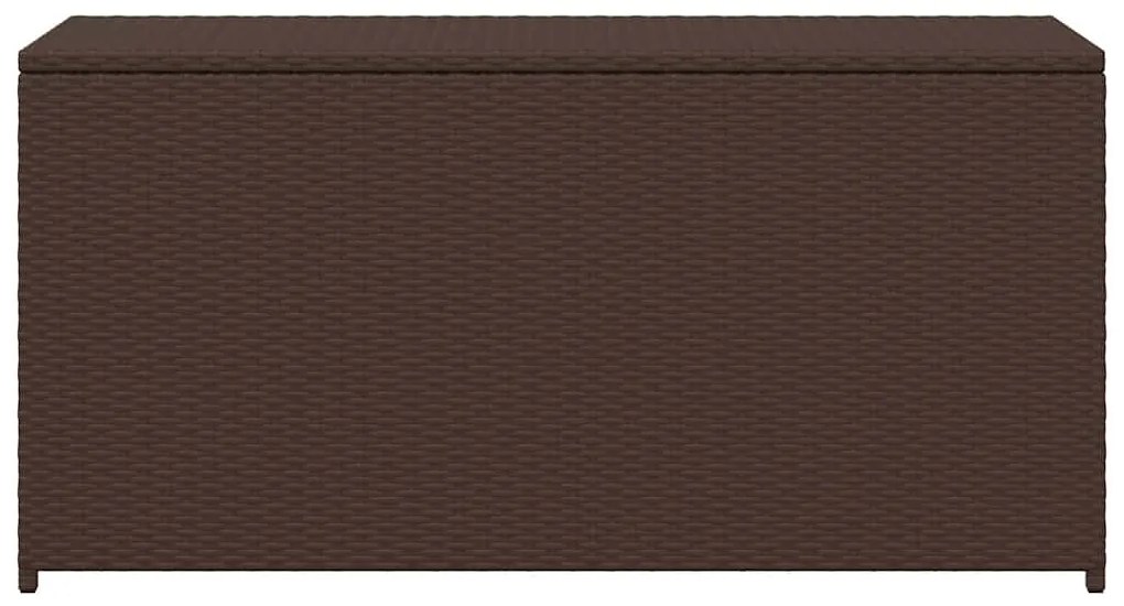 barna polyrattan kerti tárolóláda 120 x 50 x 60 cm