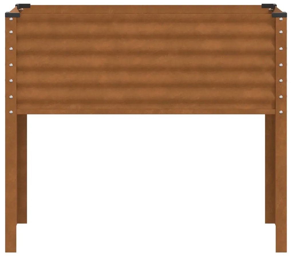 kerti virágláda 100 x 45 x 90 cm időjárásálló acélból