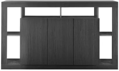 RIMINI komód, háromajtós – fekete kőris