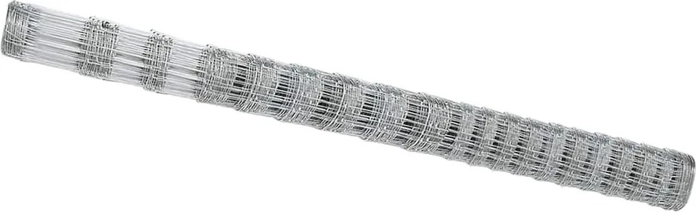 vidaXL Legelőkerítés Ezüst 25 x 1,6 m Horganyzott acél