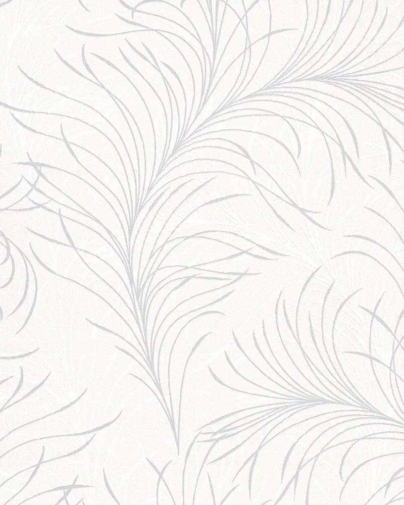 Világos bézs tapéta absztrakt szürke toll mintás tapéta a nappaliba