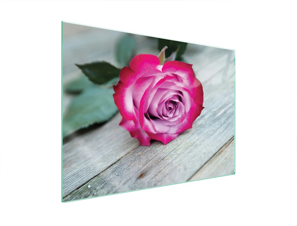 Üveg Tűzhelyvédő Főzőlap 70x52 Rózsa Edzett Üveg