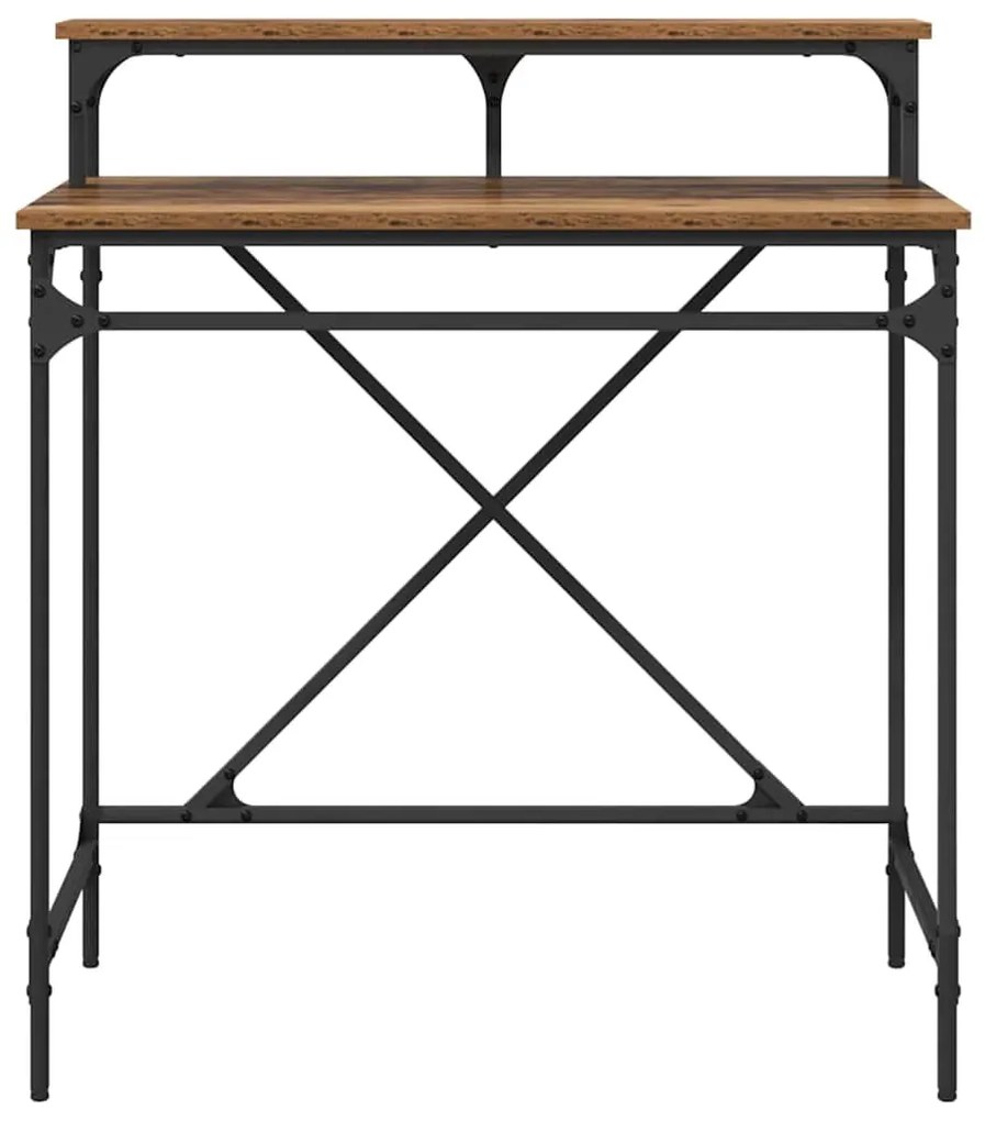 vidaXL Asztal Öreg fa 80 x 50 x 90 cm Faanyag