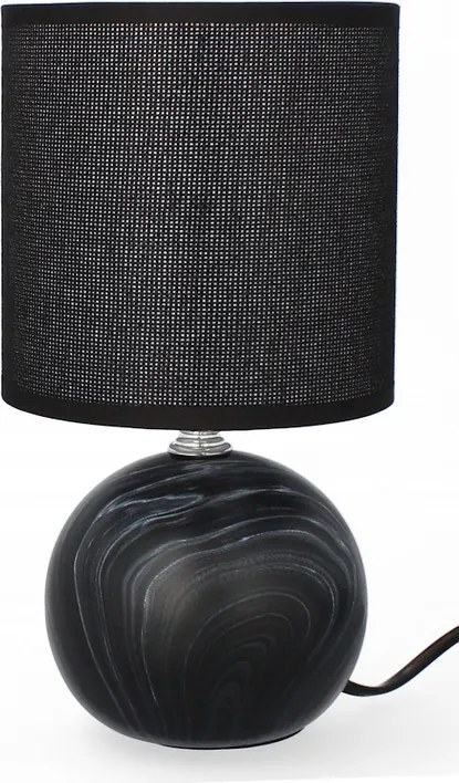 Asztali lámpa glamour kerámia dekoráció lámpabúra éjjeli lámpa fekete