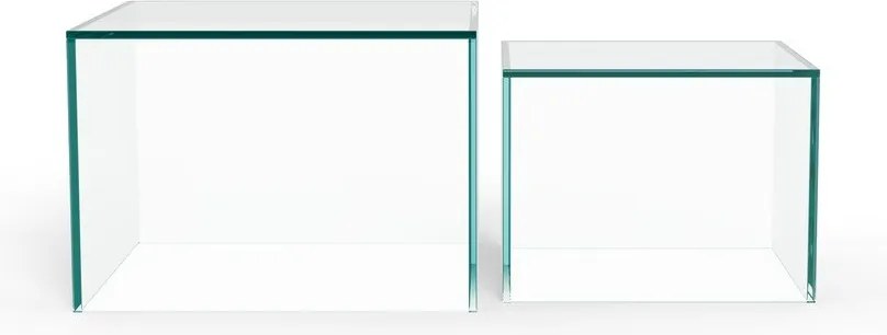 Üveg dohányzóasztal szett 2 db-os 50x50 cm Dice – Actona