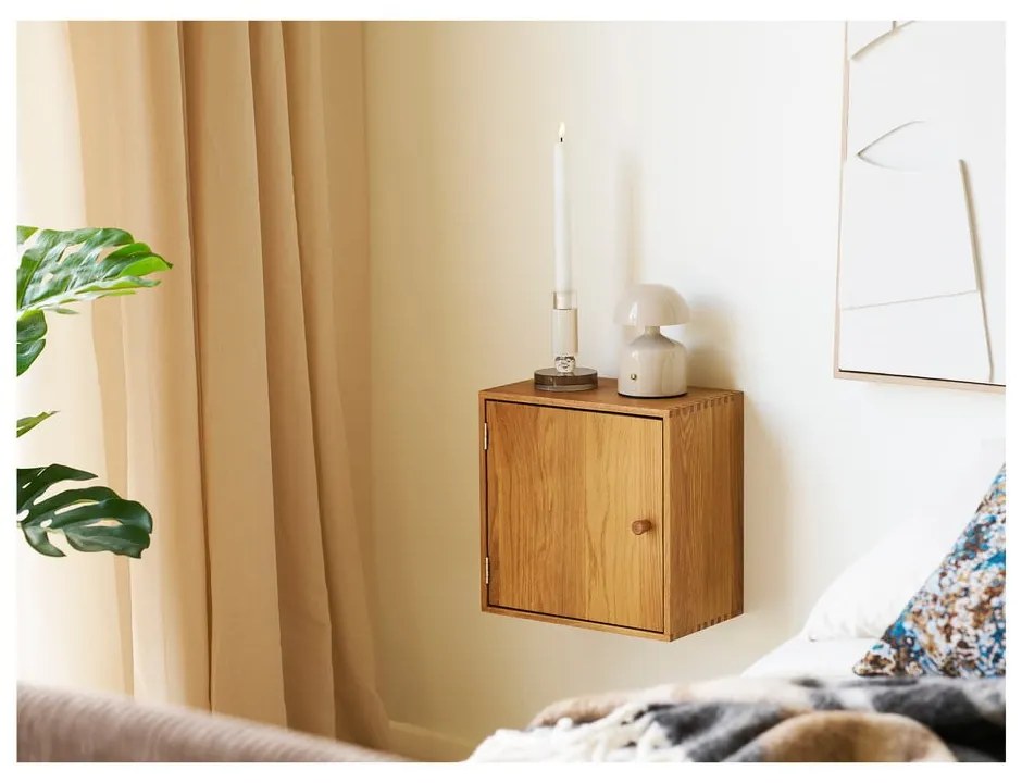 Natúr színű többszintes tölgyfa fali polc 18 cm Townsville – House Nordic