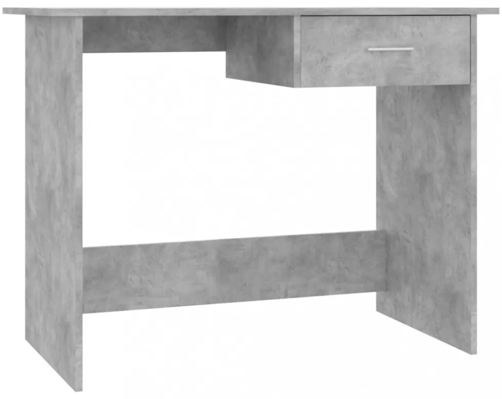 betonszürke szerelt fa íróasztal 100 x 50 x 76 cm