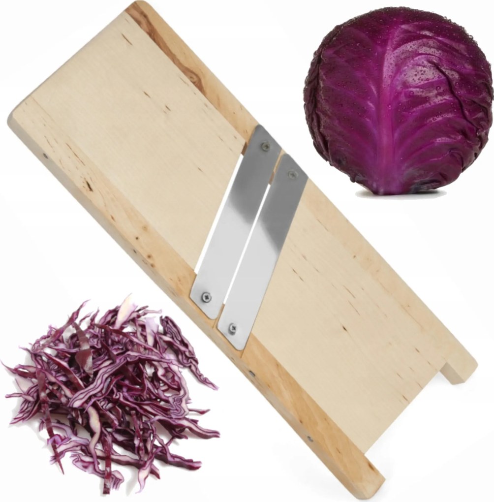 Káposzta Reszelő Fa Zöldség Reszelő 2 Penge Rozsdamentes Acél