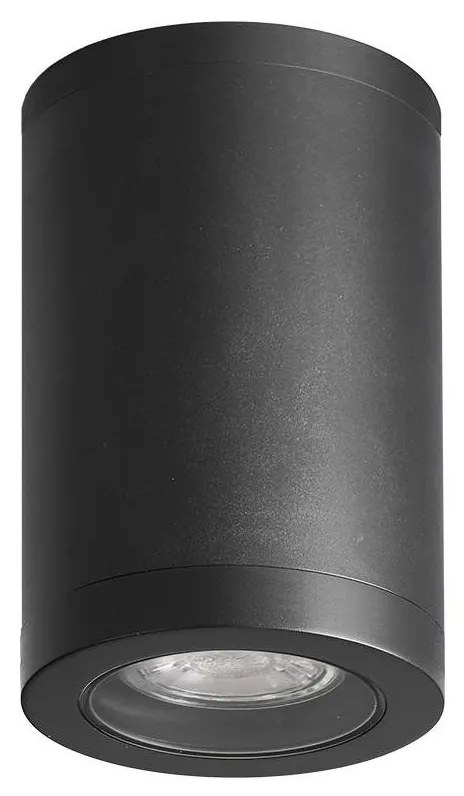 Luxera 48325 - Kültéri mennyezeti lámpa MOPTI 1xGU10/7W/230V IP54 fekete