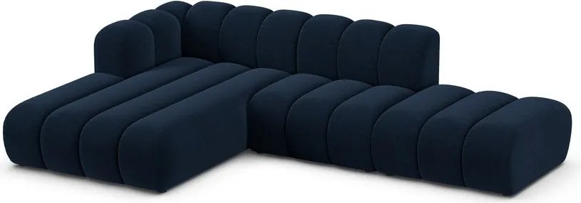 Sötétkék sarokkanapé (bal oldali) Lupine – Micadoni Home