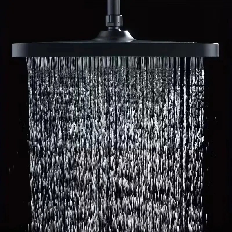 Caldo Freddo Zuhanyrendszer - CSAPTELEPPEL - szögletes - fejzuhany, zuhanyfej, gégecső - FEKETE