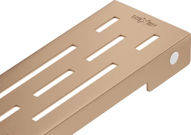 Mexen Flat M01 burkolat vonalmenti lefolyóhoz 60 cm, kefe réz - 1C20060