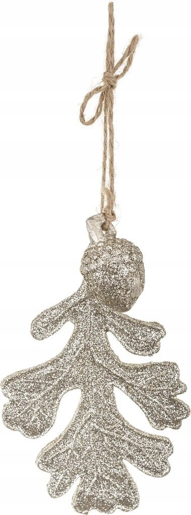 Karácsonyi medál – makk tölgyfalevéllel, csillámos ezüst 132830 Art-pol