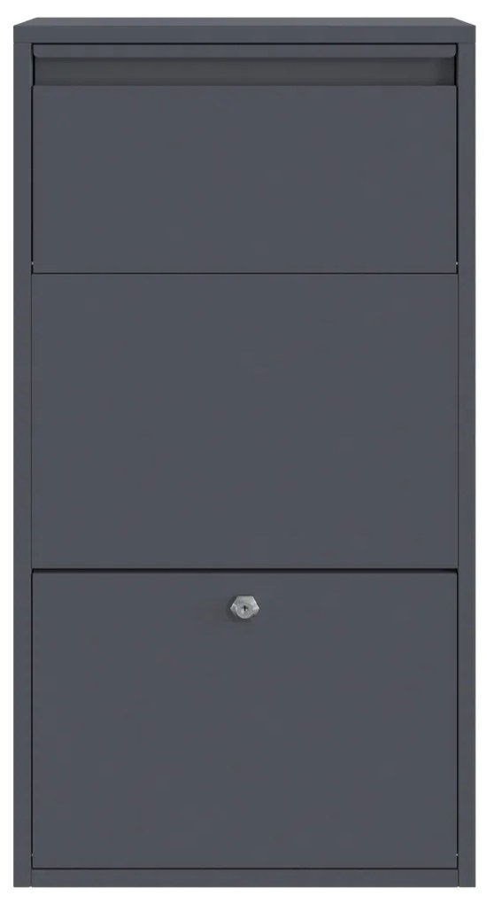 Csomagdoboz Antracit 44x22x82 cm Fém