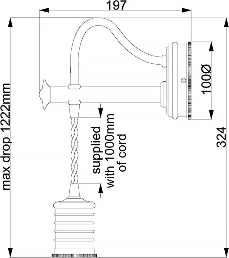 Elstead Lighting DOUILLE DOUILLE1-PN Fali lámpa 1x60W/E27