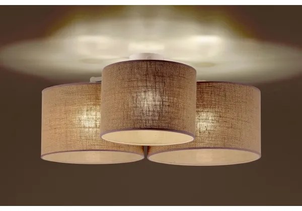 Duolla - Mennyezeti lámpa ROLLER TRIO 3xE27/60W/230V bézs