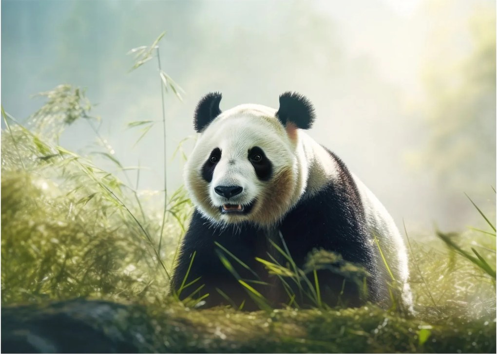 Üveg kép - Panda (70x50 cm)