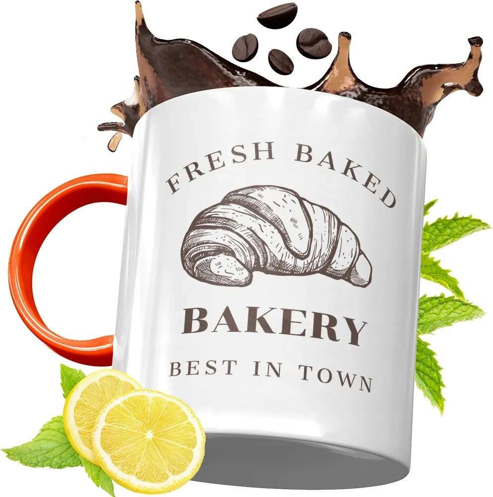 Narancssárga Bögre Péknek Ajándék fényképes nyomtatással