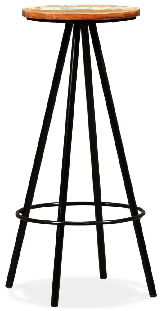 5-részes tömör akácfa és újrahasznosított fa bárszett