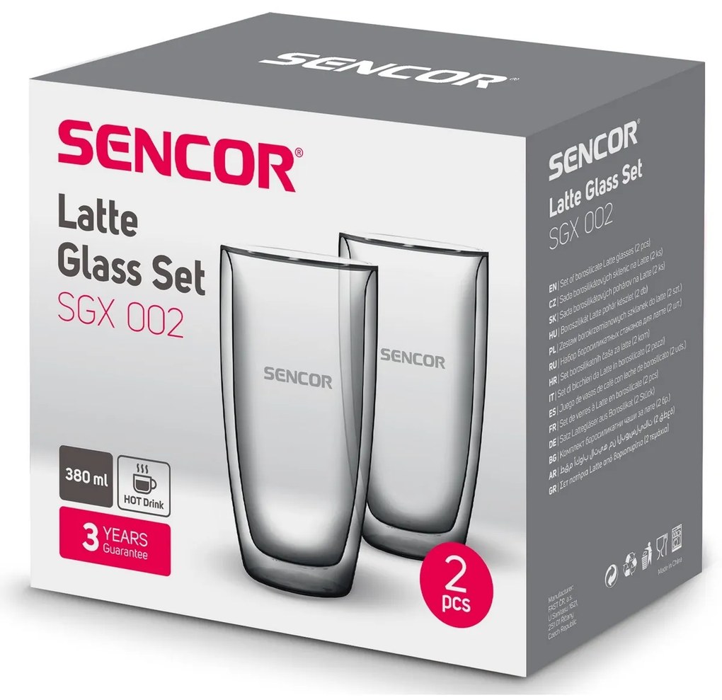 Sencor SGX 002 thermo latté pohár 380 ml, 2 db