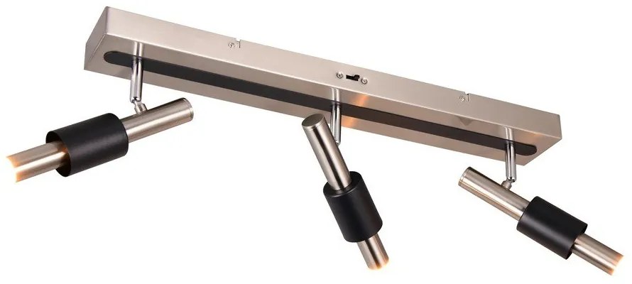 Fekete-ezüstszínű LED spotlámpa 20,5x63 cm Ikaris – Trio Select