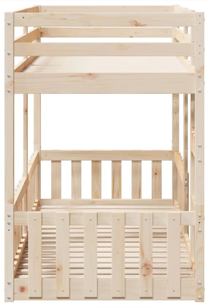 tömör fenyőfa emeletes ágy 90 x 200 cm