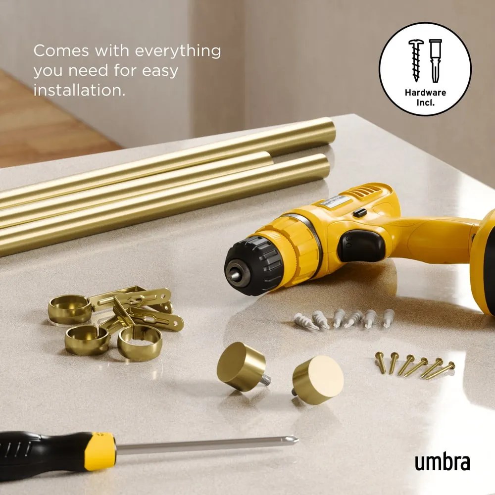 Acél bővíthető függönykarnis 305 - 457 cm Cappa – Umbra