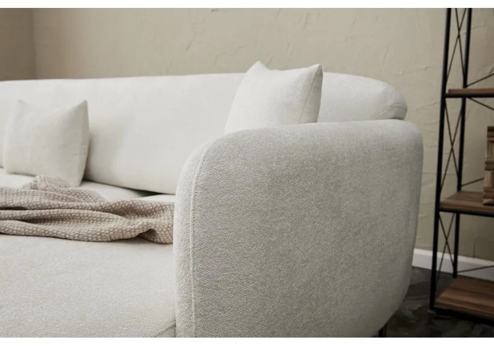 Fehér sarokkanapé (bal oldali-heverő résszel) Simena – Balcab Home