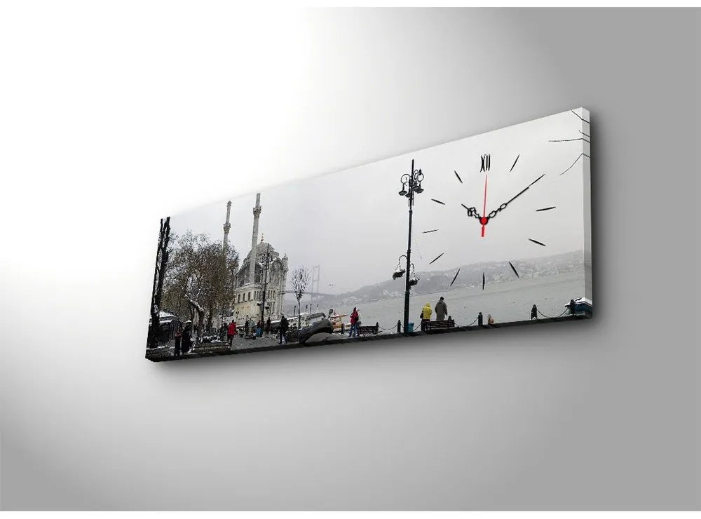 In the city dekoratív falióra, 30 x 90 cm