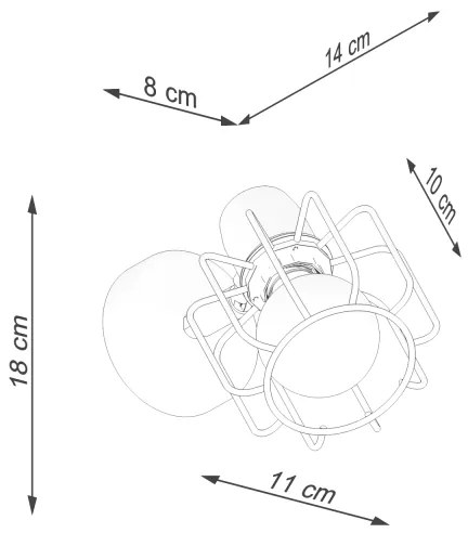 Sollux SL.1111 - Fali spotlámpa BELUCI 1xE14/40W/230V fehér