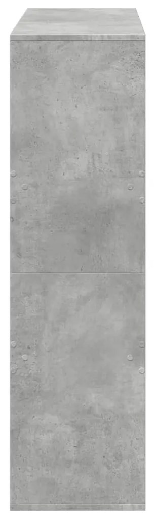 betonszürke térelválasztó könyvszekrény 100 x 33 x 115 cm