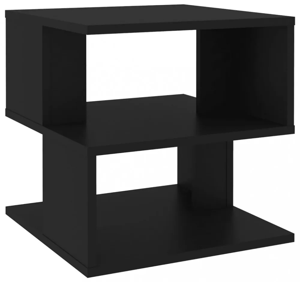 fekete forgácslap kisasztal 40 x 40 x 40 cm