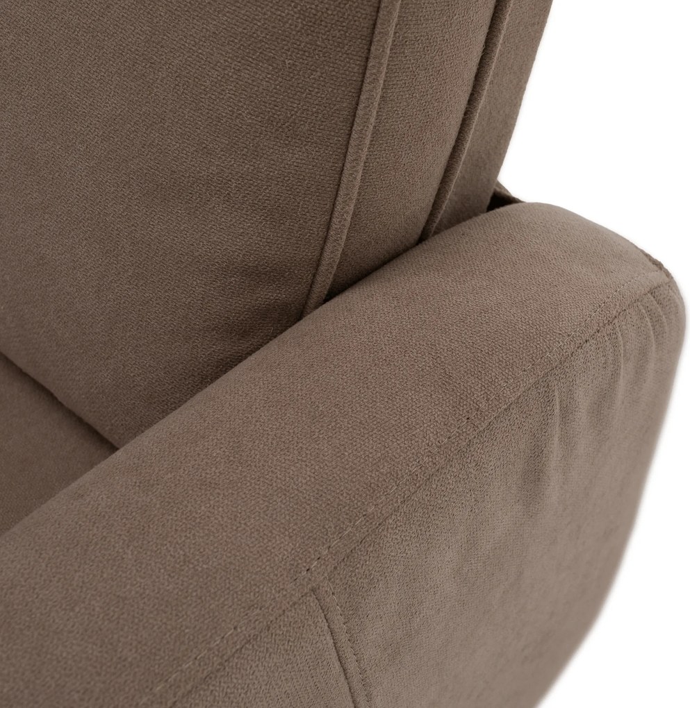 Relax forgószék fotel, szürkésbarna taupe, MEKENZI