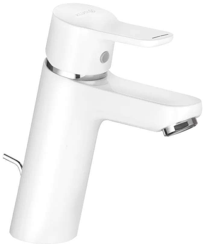KLUDI Pure&amp;Easy 100 N mosdó csaptelep, egykaros, leeresztőszeleppel, fehér/króm