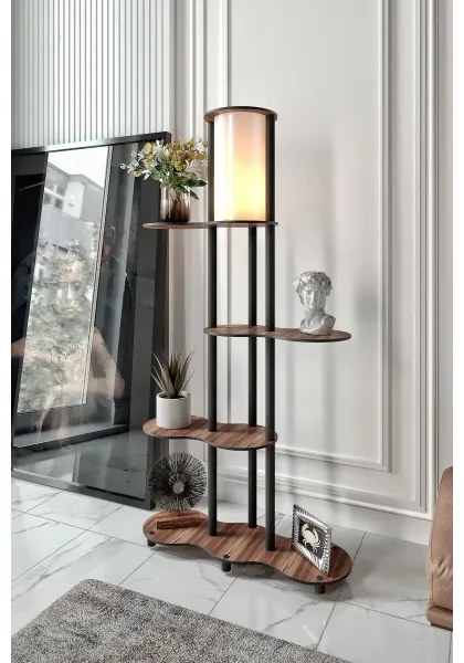 Állólámpa polcokkal NOTO 1xE27/40W/230V barna/fekete