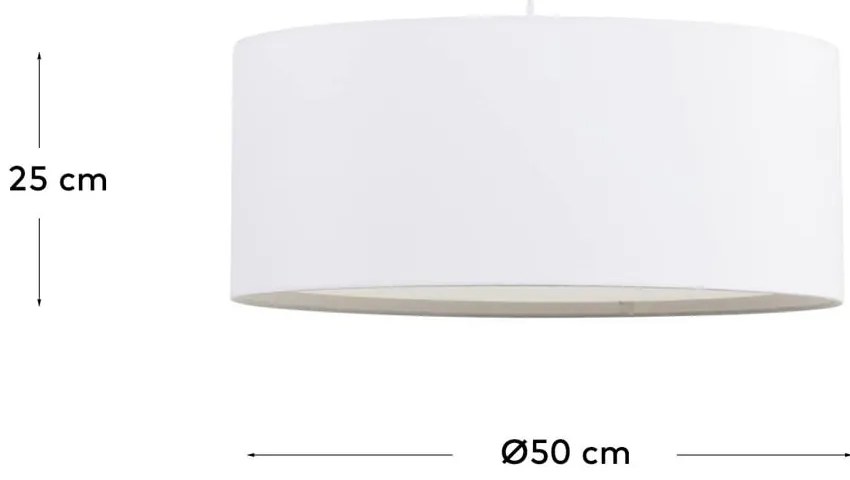 Fehér lámpabúra ø 50 cm Santana – Kave Home