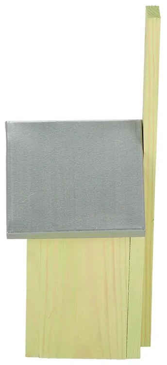 Fa madárház cink tetővel, 30 cm