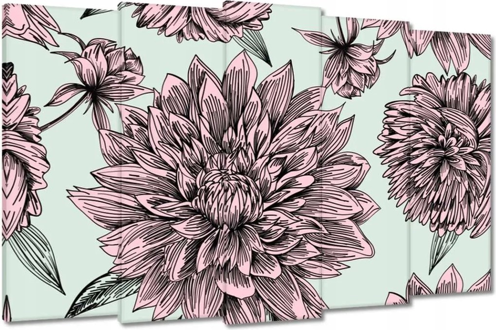 Vászonkép 150x95 Púderrózsaszín Virág