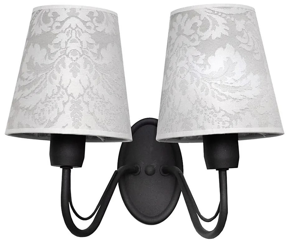 Fali lámpa MALBO II 2xE27/15W/230V fekete