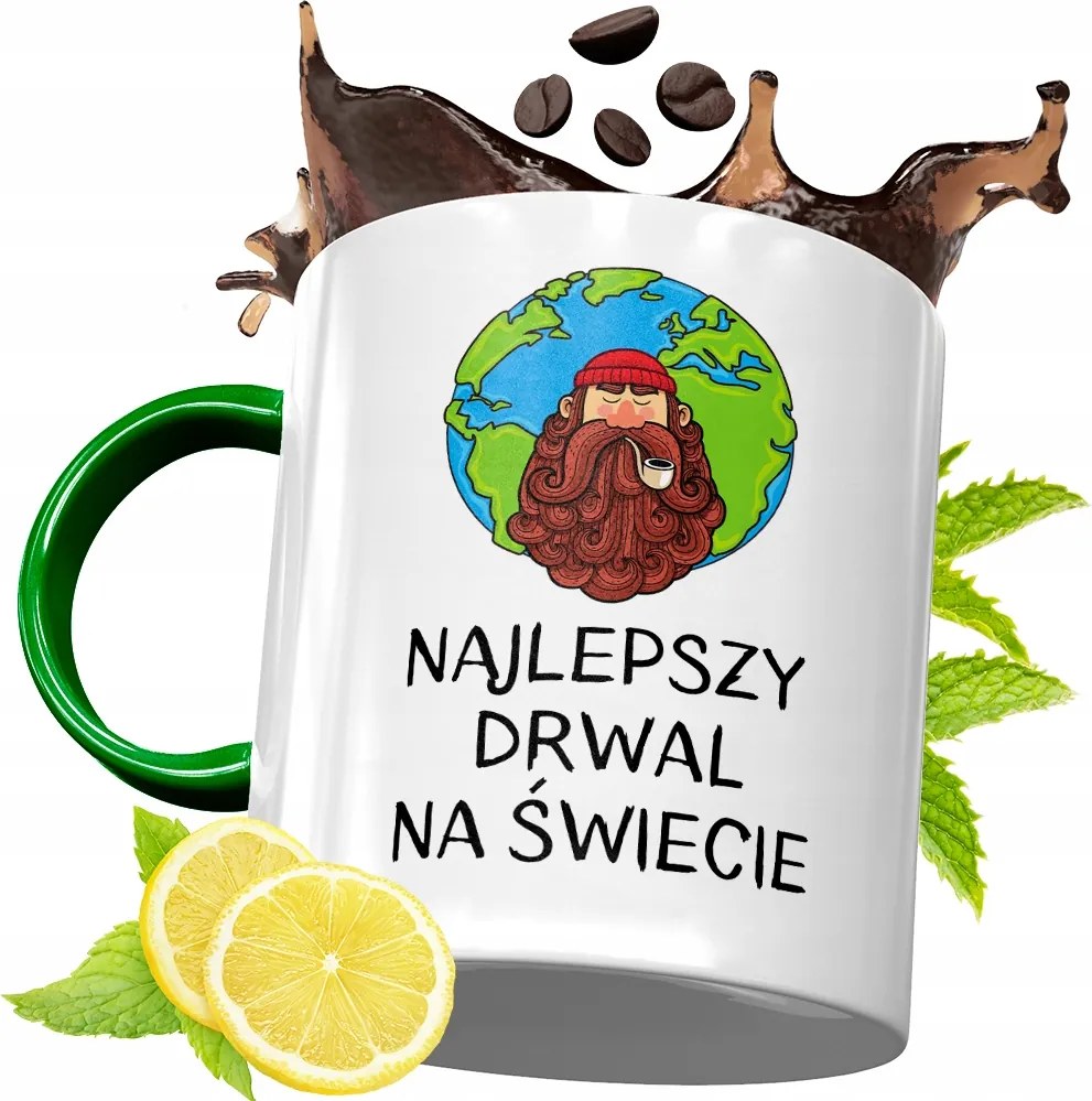 Zöld Bögre Favágónak Születésnapi Ajándék fényképes nyomtatással