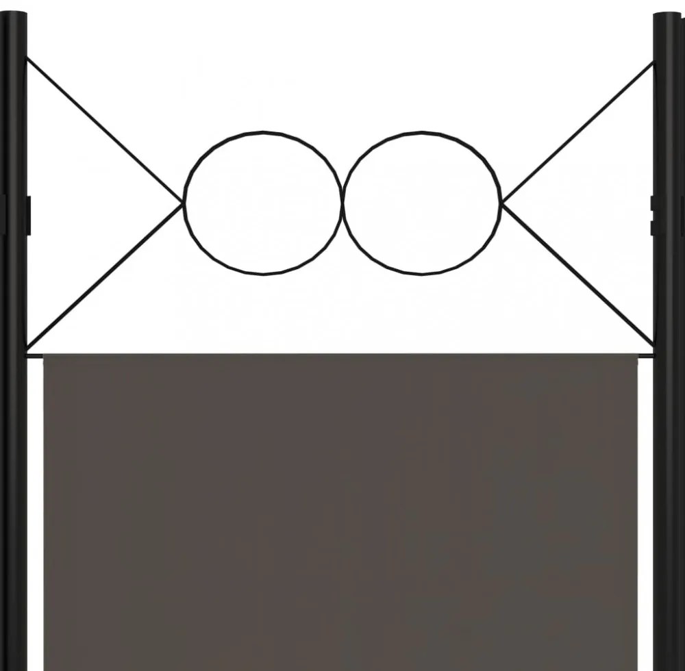 antracitszürke 3 paneles paraván 120 x 180 cm