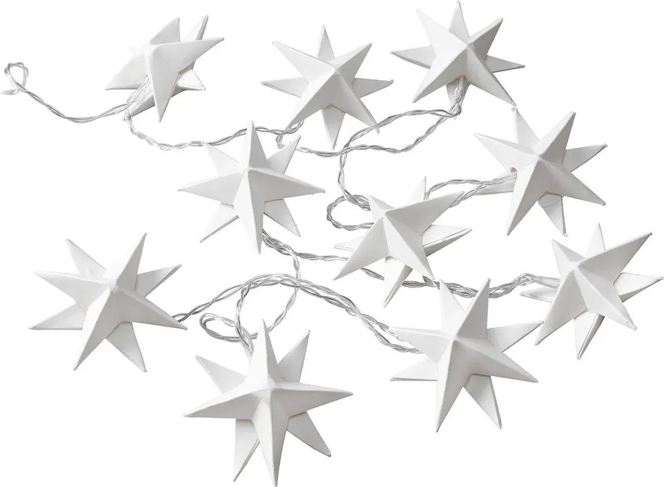 ORIGAMI égősor papír csillagokkal USB csatlakozóval, 10 égő