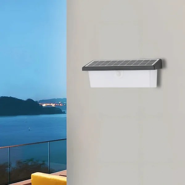 Brilagi - LED napelemes fali lámpa szenzorral SUN RAY LED/6W/3,7V 2200 mAh IP44