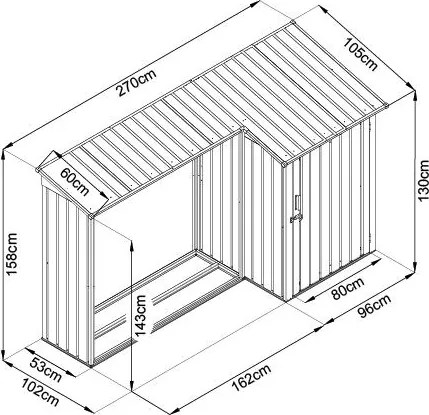 Avenberg Devon Fatároló fészerrel - Barna
